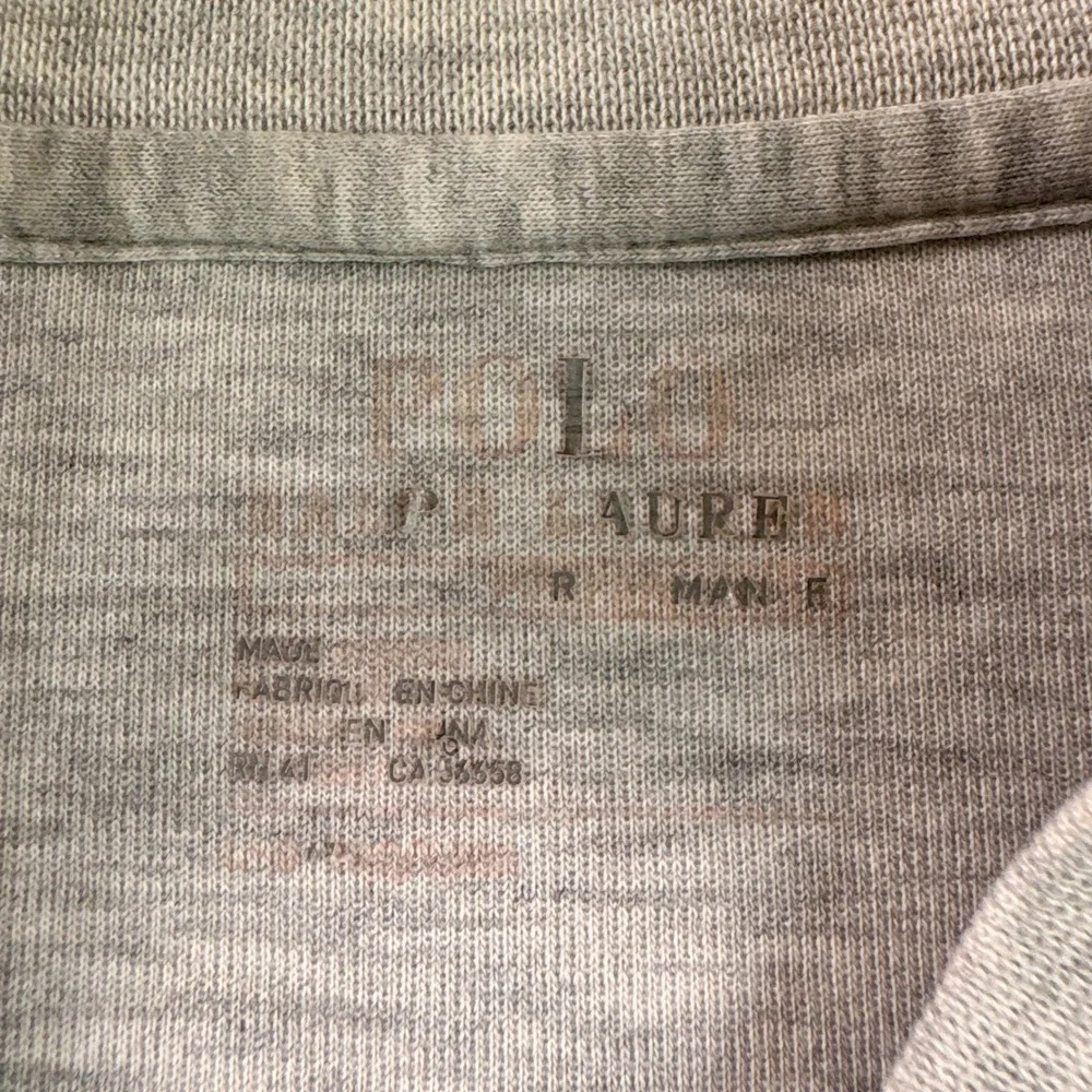 Polo Ralph Lauren Mens Grey Full Zip Bomber Sweatshirt Jacket Size L Pony Logo